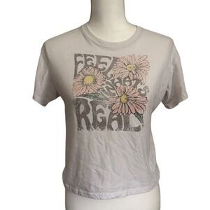 Graphic Tee Feel‎ Real Floral Print Girls Large T Shirt.